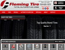 Tablet Screenshot of flemingtire.com